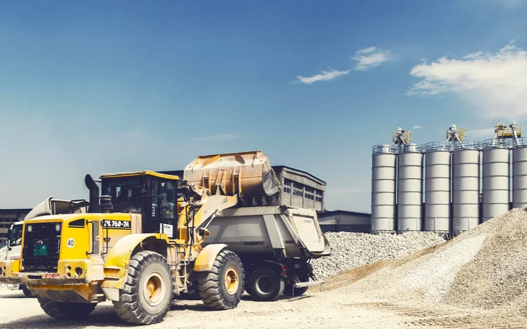 Large construction machinery on a job site